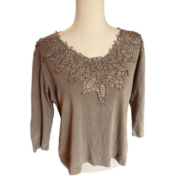 Chalet Tan Lace Tunic - Picture 1 of 10